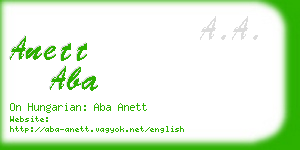 anett aba business card